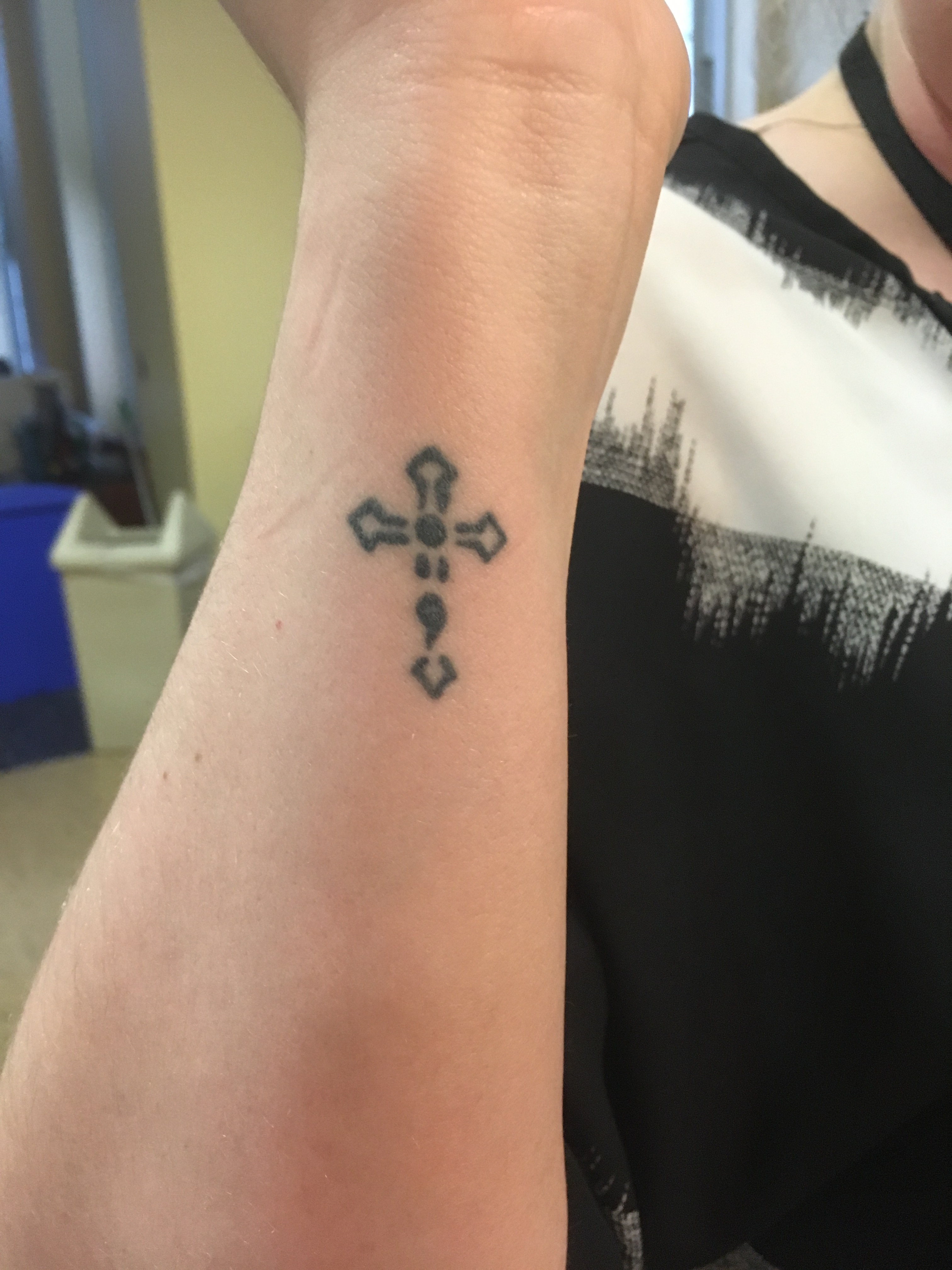 The Semicolon Cross tattoo and Michael Card's meditations on depression,  suicidal ideation, and hope. | Russell's Inspiration Daybook